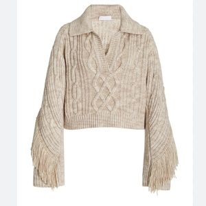 Jonathan simkhai Kara fringe pullover sweater